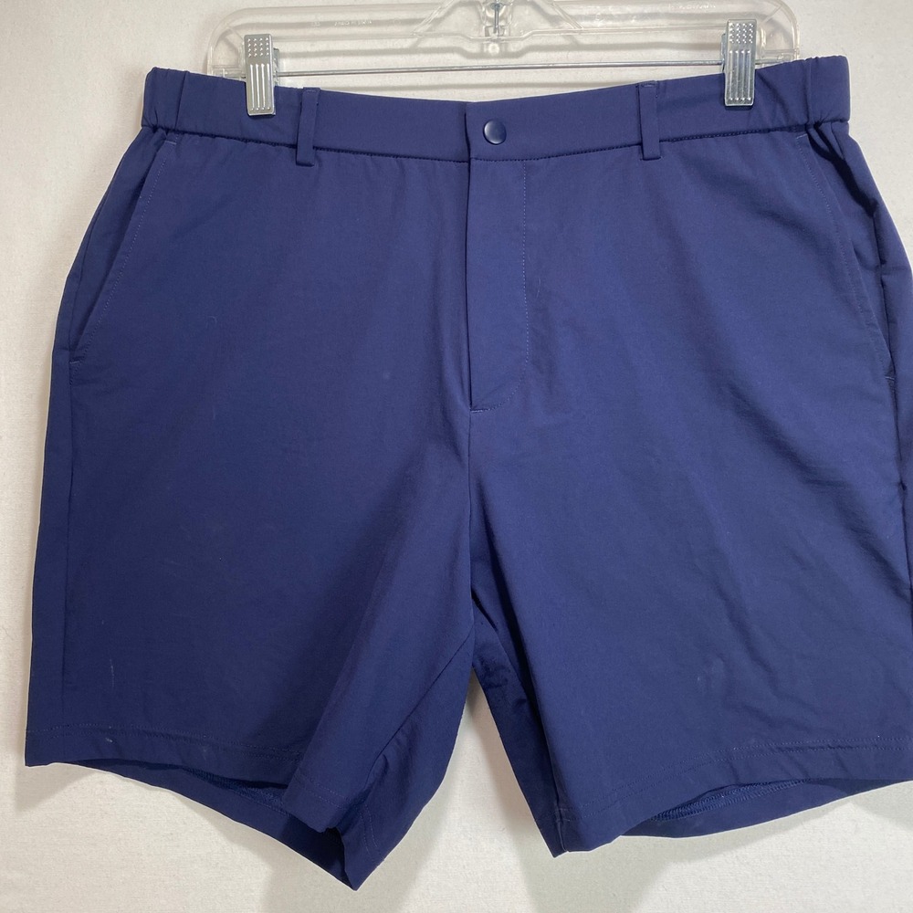 Bearbottom Performance Shorts Mens Large Navy Blue 7" Inseam Stretch Chino Style